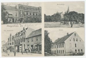 Treuburg, Kreis Treuburg Marggrabowa, Postamt, Hotel, Kirchenberg, Markt, Schule 