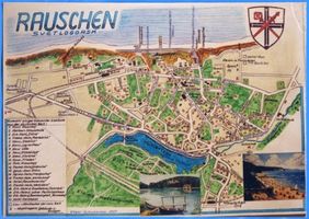 Rauschen Kr. Samland, Kreis Samland Rauschen Kr. Samland, Stadtplan II Раушен, район Самбия, план города II