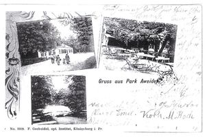 Aweiden, Stadtkreis Königsberg Aweiden, Park, drei Ansichten 