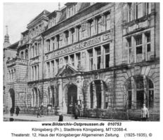 Königsberg (Pr.), Stadtkreis Königsberg Theaterstraße 12