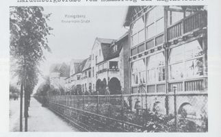 Königsberg (Pr.), Stadtkreis Königsberg Kronprinzenstraße Königsberg, Amalienau, Kronprinzenstraße von der Lawsker Allee zum Hammerweg Кёнигсберг, Амалиенау, Кронпринценштрассе от Лавскер-аллее к Хаммервегу