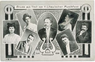 Tilsit, Stadt, Stadtkreis Tilsit Tilsit, V. Litauisches Musikfest Тильзит, V-й литовский музыкальный праздник