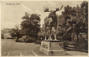 Gumbinnen, Stadt, Kreis Gumbinnen Magazinplatz Gumbinnen, Magazinplatz mit Elch VI Гумбиннен, Магацинплатц с лосем, VI