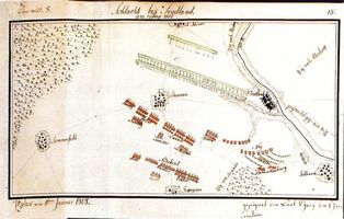 Friedland (Ostpr.), Kreis Bartenstein Friedland, Schlachtskizze der Schlacht bei Friedland 