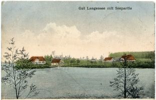 Langensee, Kreis Goldap Langensee, Gut mit Seepartie 