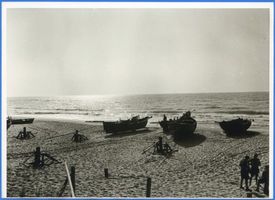 Pillkoppen, Kreis Samland Pillkoppen, Fischerboote am Strand 