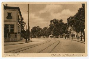 Königsberg (Pr.), Stadtkreis Königsberg Hufenallee Königsberg (Pr.), Hufenallee mit Tiergarteneingang Königsberg, Tiergarten