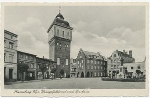 Riesenburg, Kreis Rosenberg Wrangelplatz Riesenburg, Wrangel Platz mt neuer Sparkasse Ризенбург, площадь Врангеля с новой сберегательной кассой