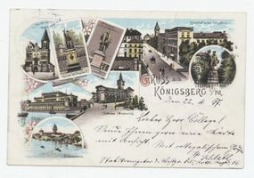 Königsberg (Pr.), Stadtkreis Königsberg Königsberg, Denkmal Albrecht von Brandenburg und Kaiser Wilhelm I, Börse, Schloß (Potpourri) Königsberg, Potpourri-Karten
