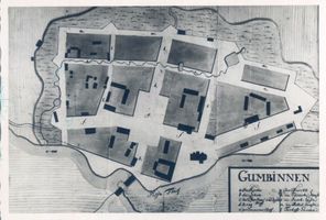 Gumbinnen, Stadt, Kreis Gumbinnen Gumbinnen, Bebauungsplan von 1727 Гумбиннен, план застройки 1727 года