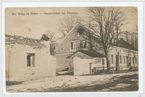 Hensken, Kreis Schloßberg Henskischken, I. Weltkrieg, Zerstörung Хенскишкен, Первая мировая война, разрушение