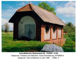 Kastaunen Kr. Elchniederung, Försterei und Hebewerk, Kreis Elchniederung 