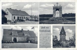 Friedrichsrode (Ostpr.), Kreis Labiau Friedrichsrode, Gasthaus, Heldendenkmal, Schule, Kirche Friedrichsrode, Kirche