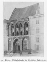 Elbing, Stadt, Stadtkreis Elbing Wilhelmstraße (fr. Kurze  Lange Hinterstraße) 56 Elbing, Wilhelmstraße 56 Gotisches Reihenhaus Эльбинг, Вильгельмштрассе 56, готический рядный дом