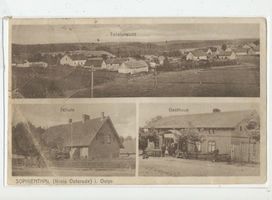Sophienthal Kr. Osterode, Kreis Osterode Sophienthal Kr. Osterode, Ortsansicht, Schule, Gasthaus 