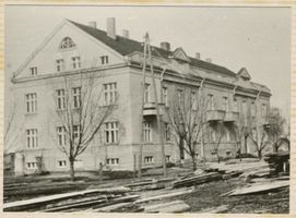 Pogegen, Kreis Tilsit-Ragnit Bahnhofstraße Pogegen, Bahnhofstraße, Zollbeamten-Wohnhaus Погеген, Банхофштрассе, жилой дом таможенных служащих