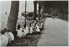 Prowehren, Kreis Samland Prowehren, Fliegerhorst, III./LG 1 aus Greifswald mit He 111 