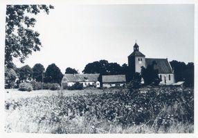 Roggenhausen Kr. Heilsberg, Kreis Heilsberg Roggenhausen Kr. Heilsberg, Kirche und Schule Роггенхаузен, р-н Хайльсберг, церковь и школа