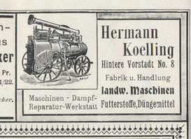 Königsberg (Pr.), Stadtkreis Königsberg Hintere Vorstadt 8 Königsberg (Pr.), Hintere Vorstadt, Landwirtschaftliche Maschinen, Hermann Koelling Königsberg, Anzeigen