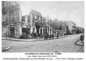 Lyck, Stadt, Kreis Lyck Hindenburgstraße (fr. Bahnhofstraße)