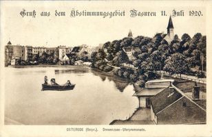 Osterode (Ostpr.), Kreis Osterode Osterode (Ostpr.), Drewenzsee - Uferpromenade I Osterode, Stadtmotive