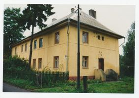 Metgethen, Ort und Bahnstation, Stadtkreis Königsberg Hindenburgweg 66 Metgethen,Hindenburgweg 66 oder 68, Haus Glede Metgethen, Häuser früher und heute