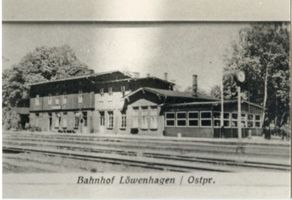 Löwenhagen, Ort, Kreis Samland Löwenhagen, Bahnhof II Лёвенхаген, вокзал II