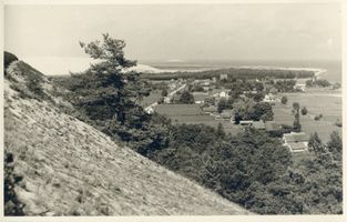 Nidden, Kreis Memel Nidden, Ortsansicht, Haffseite II Nidden, Landschaft - Ostsee - Umgebung