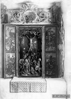 Bartenstein, Kreis Bartenstein Bartenstein, Heimatmuseum - Altarschrein aus dem ehemaligen Hospital zum Hl. Geist mit geöffneten Flügeln 