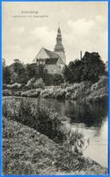 Insterburg, Stadt, Stadtkreis Insterburg Insterburg, Lutherkirche mit Angerappfluß Insterburg, Lutherkirche