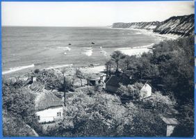 Klein Kuhren, Kreis Samland Klein Kuhren,  Blick auf den Ort und das Meer II Кляйн Курен, вид на местечко и море, II
