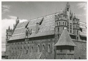 Marienburg, Westpr., Kreis Marienburg Marienburg i. Westpr., Die Marienburg, Hochschloß, Teilansicht von Südwesten Marienburg, Schloß