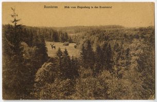 Romitten, Kreis Preußisch Eylau Rominter Heide, Blick vom Ziegenberg in das Romintetal II 