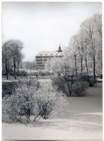 Lötzen, Stadt, Kreis Lötzen Lötzen, Lutherschule im Rauhreif 