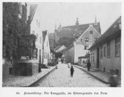 Frauenburg, Kreis Braunsberg Frauenburg, Die Langgasse II, im Hintergrund der Dom 