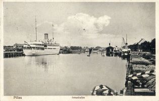 Pillau, Seestadt, Kreis Samland Pillau, Seestadt, Innenhafen Pillau, Schiffe in Pillau