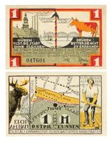 Tilsit, Stadt, Stadtkreis Tilsit Tilsit, Notgeld 1M, 12. Nov. 1921 Тильзит, нотгельд 1 марка, 12 ноября 1921 года