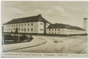 Metgethen, Ort und Bahnstation, Stadtkreis Königsberg Soldauer Weg 7 Metgethen, Soldauer Weg 7,Feuerwehrschule (Ecke Danziger Weg) Metgethen, Häuser früher und heute