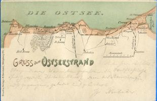  Ostsee, Karte Zwischen Brüsterort und Cranz 