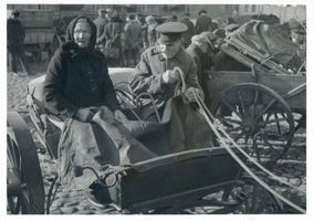 Memel, Stadt, Stadtkreis Memel Memel, Pferdefuhrwerke auf den Wochenmarkt VI Мемель, конные повозки на еженедельный рынок, VI