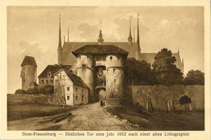Frauenburg, Kreis Braunsberg Frauenburg, Dom, Südliches Tor nach einer alten Lithograhie Frauenburg, Dom