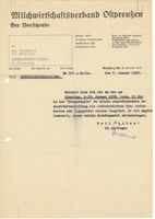 Königsberg (Pr.), Stadtkreis Königsberg Königsberg (Pr.), Milchwirtschaftsverband Ostpreußen, Einladung zur Bezirksbutterprüfung Кёнигсберг (Пр.), Союз молочного хозяйства Восточной Пруссии, приглашение на окружной конкурс масла