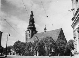 Tilsit, Stadt, Stadtkreis Tilsit Tilsit, Blick aus Dammstraße zur Deutschen Kirche Тильзит, вид с Даммштрассе на Немецкую церковь