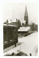 Tilsit, Stadt, Stadtkreis Tilsit Neue Straße Tilsit, Neue Straße, Blick zur Kreuzkirche II Тильзит, Нойештрассе, вид на Крестовую церковь, II