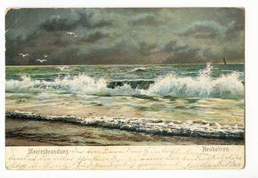 Neukuhren, Kreis Samland Neukuhren, Meeresbrandung Нойкурен, морской прибой