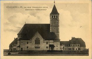 Königsberg (Pr.), Stadtkreis Königsberg Tragheimer Kirchenstraße Königsberg (Pr.), Maraunenhof, Neue Tragheimer Kirche Königsberg, Stadtteil Maraunenhof