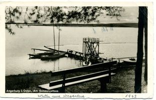 Angerburger Wasserwerk, Kreis Angerburg Lötzener Straße  Angerburg, Schwenzaitsee und Mauersee