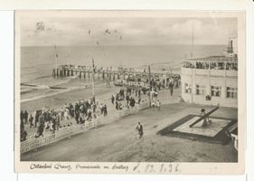 Cranz Kr. Samland, Ort, Kreis Samland Cranz Kr. Samland, Promenade mit Seesteg Cranz, Seesteg