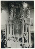 Königsberg (Pr.), Stadtkreis Königsberg Brandenburger Tor Straße Königsberg (Pr.), Haberberger Kirche, Altar Königsberg, Haberberger Trinitatiskirche