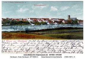 Gerdauen, Stadt und Bahnstation, Kreis Gerdauen 